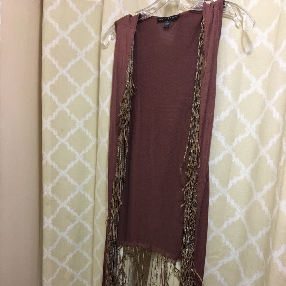 Super Fun Fringe Vest w/ real leather